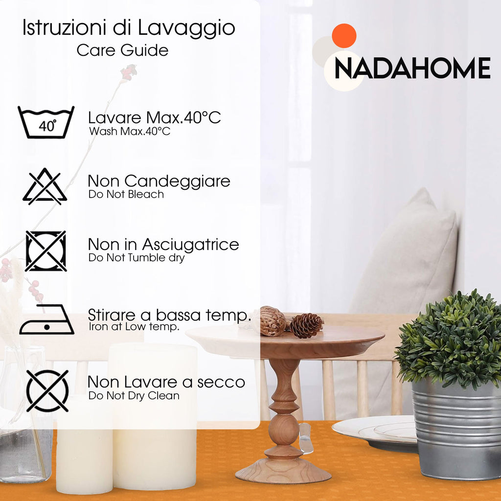 Tovaglia Servizio da Tavola + Tovaglioli 18 Posti Damina in Cotone 0542