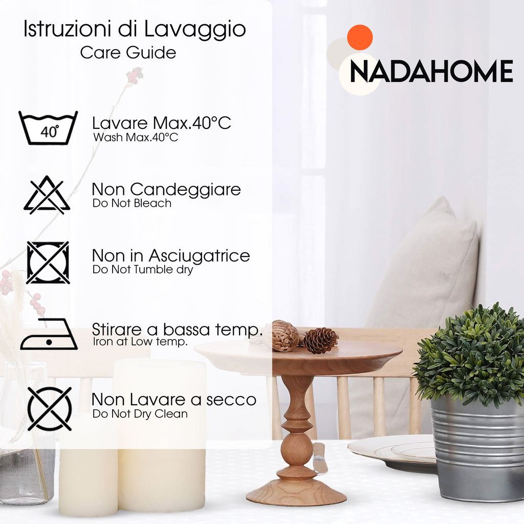 Tovaglia Servizio da Tavola + Tovaglioli 12 Posti Damina in Cotone 0543