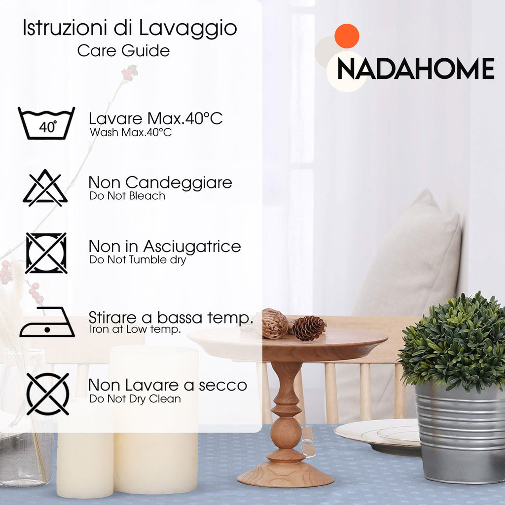 Tovaglia Servizio da Tavola + Tovaglioli 18 Posti Damina in Cotone 0542