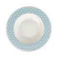 Servizio di piatti fondo Isabelle Rose a pois Shabby chic in porcellana 6pz 5100