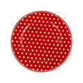 Servizio piatti da dessert Isabelle Rose a pois Shabby chic porcellana 6pz 5103