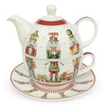 Teiera tazza e piattino natalizia Nuvole di Stoffa Schiaccianoci Carol 6287
