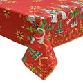 Tovaglia Natalizia in rasatello stampata Preziosa Home 6 posti Natale 6380