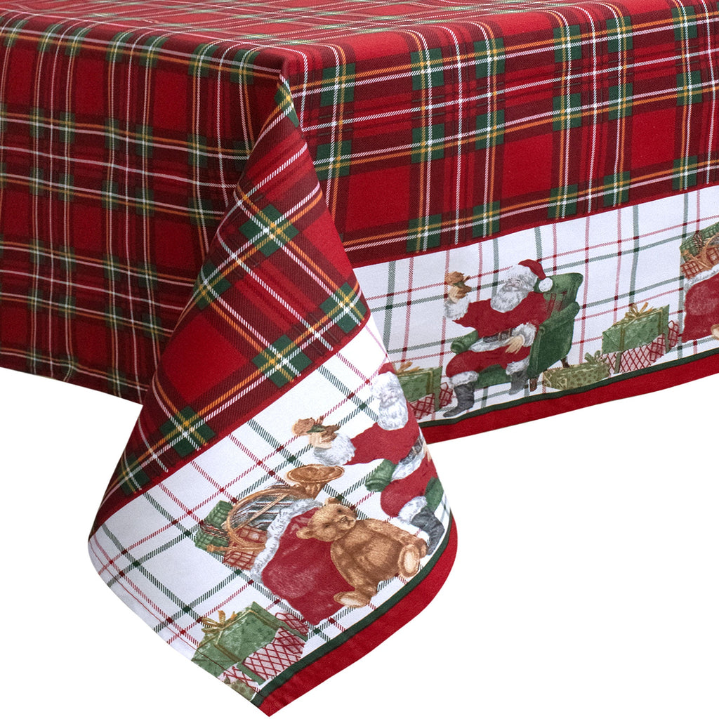 Tovaglia Natalizia in Rasatello Made in Italy Decoro Natale varie misure 7132