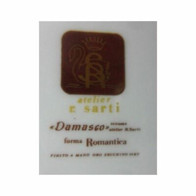 Atelier Sarti Set Tavola 34 pz Damasco Verde Oro 24 kt
