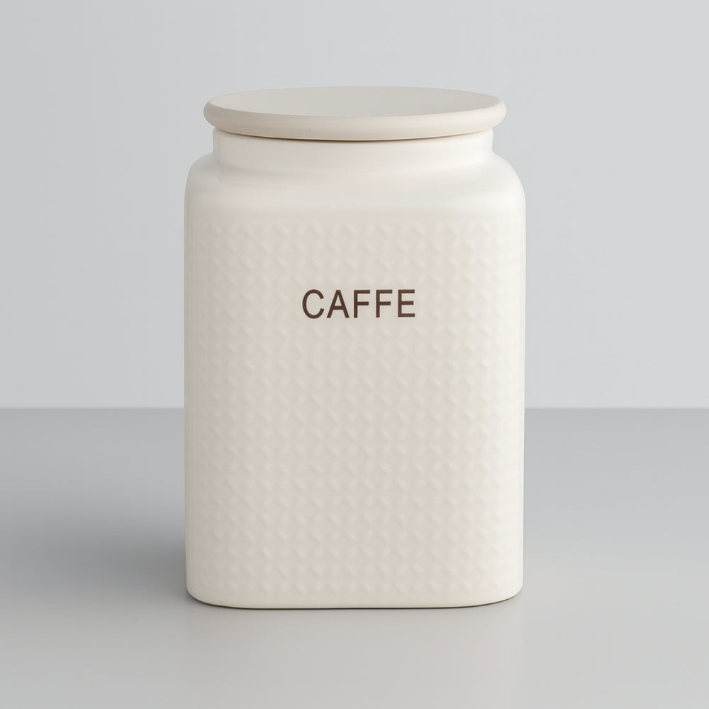 Brandani – Barattolo Caffè Porcellana 1kg con Coperchio Ermetico