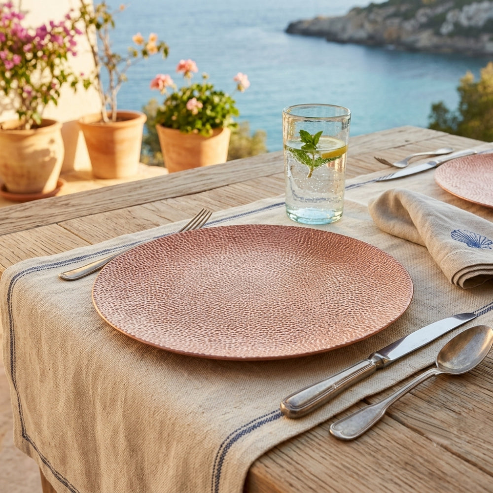 Brandani Set 4 Sottopiatti Chicco di Grano Rosa 33cm –  52326