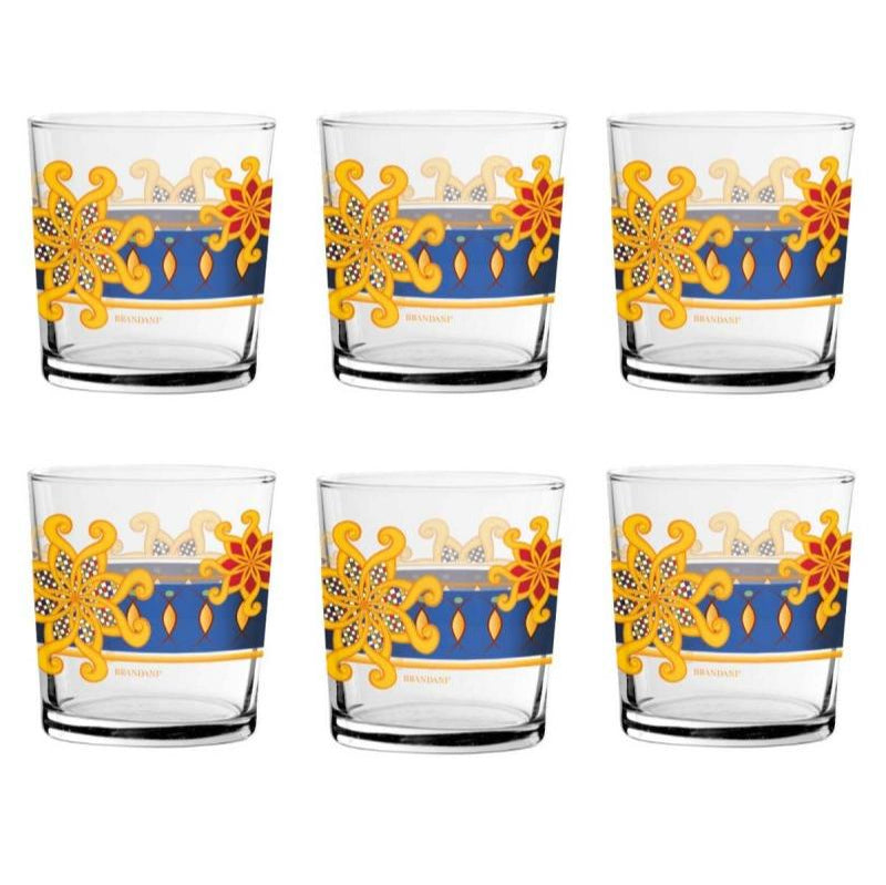 Brandani – Set 6 Bicchieri Miami Colorati – 52471 blu