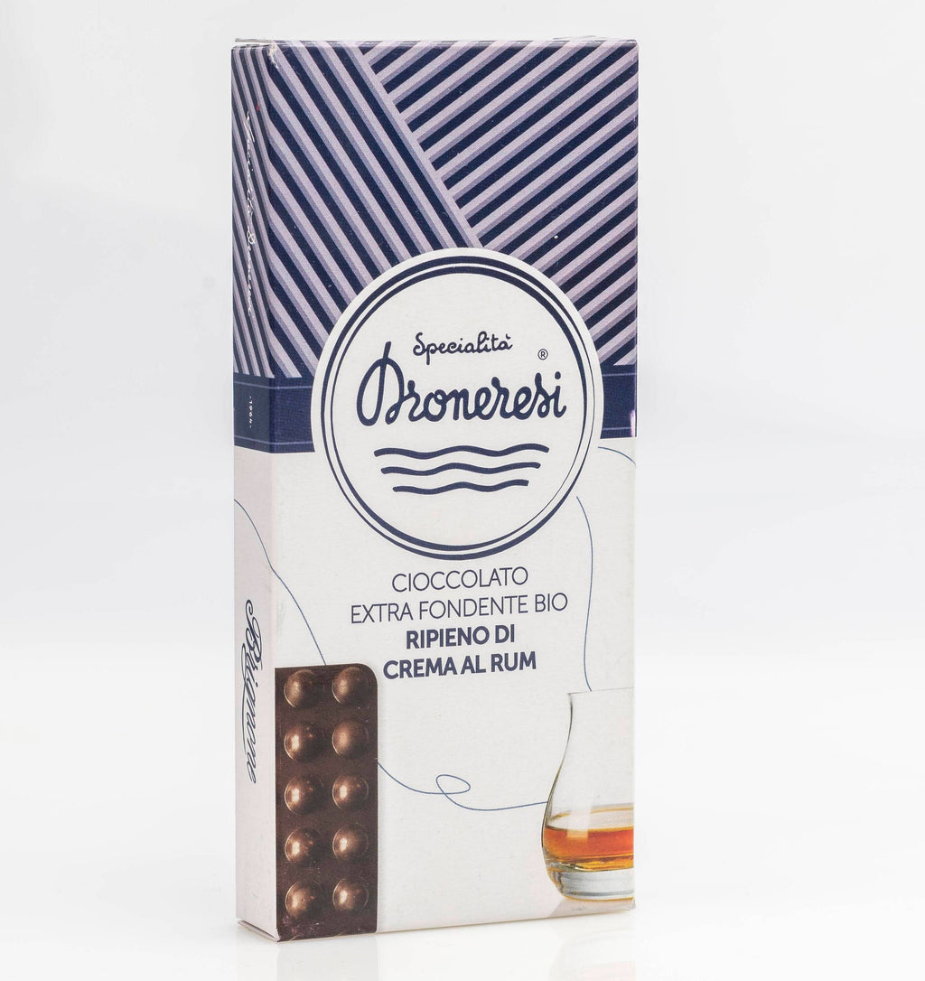 Droneretta - Tavoletta di cioccolato fondente ripiena di cioccolato al rhum - 90 g