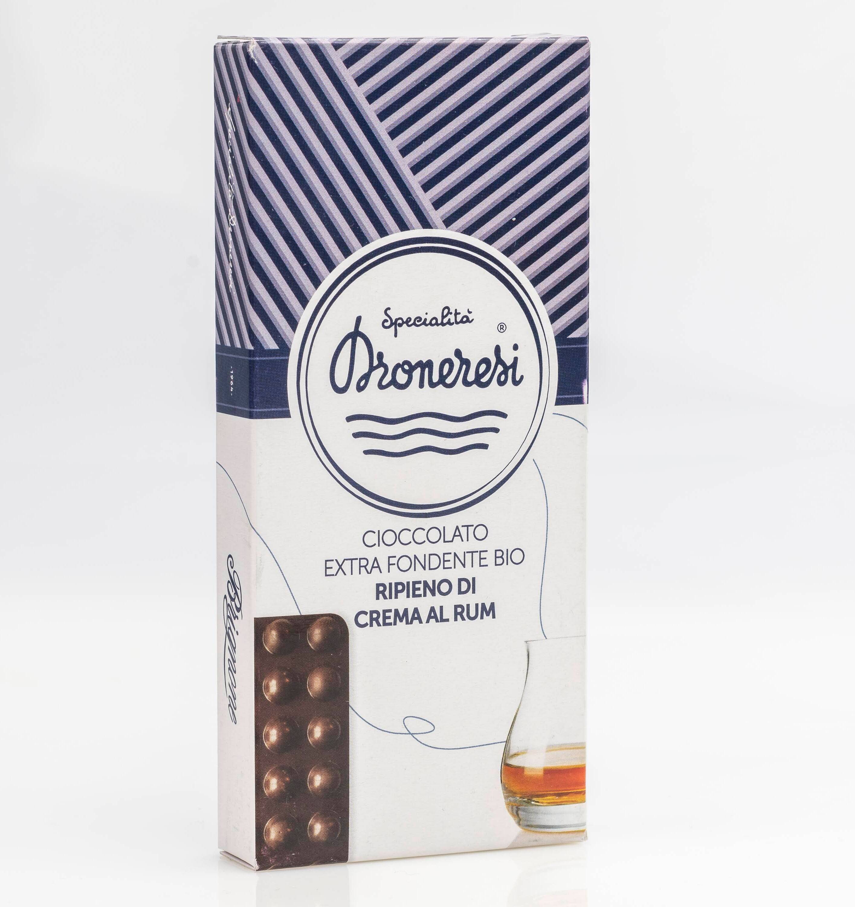 Droneretta - Tavoletta di cioccolato fondente ripiena di cioccolato al rhum - 90 g