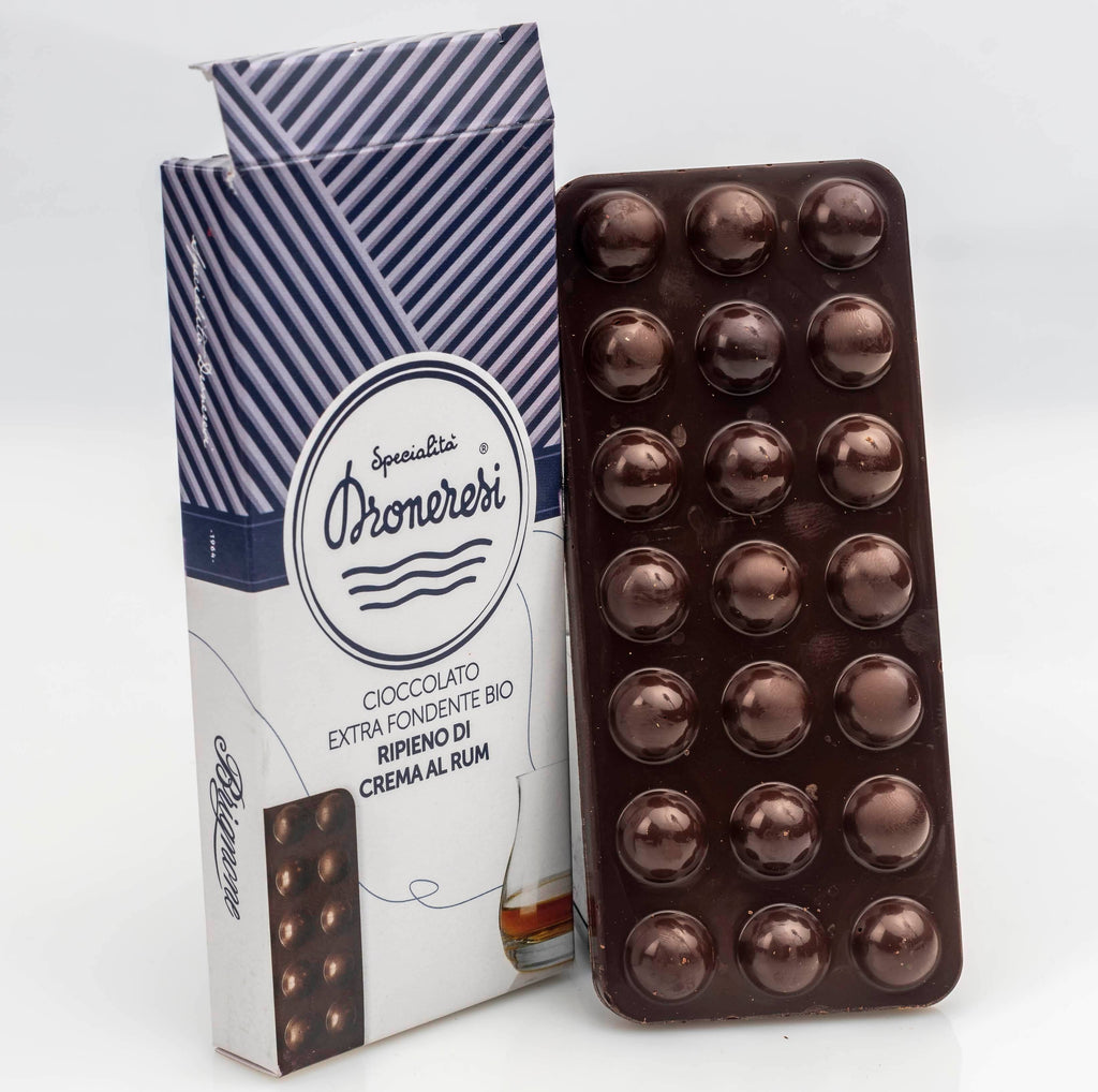 Droneretta - Tavoletta di cioccolato fondente ripiena di cioccolato al rhum - 90 g