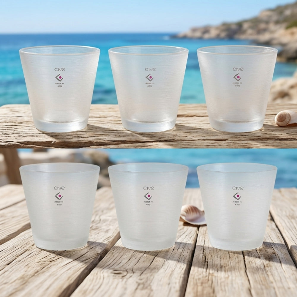 Cive Set 6 Bicchieri Tumbler Vetro Satinato 10,5x10 cm