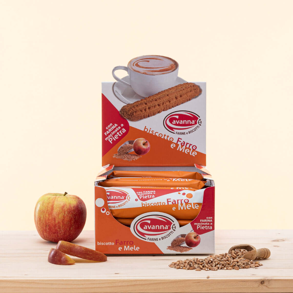 BISCOTTI FARRO E MELE CAVANNA (30PZ)