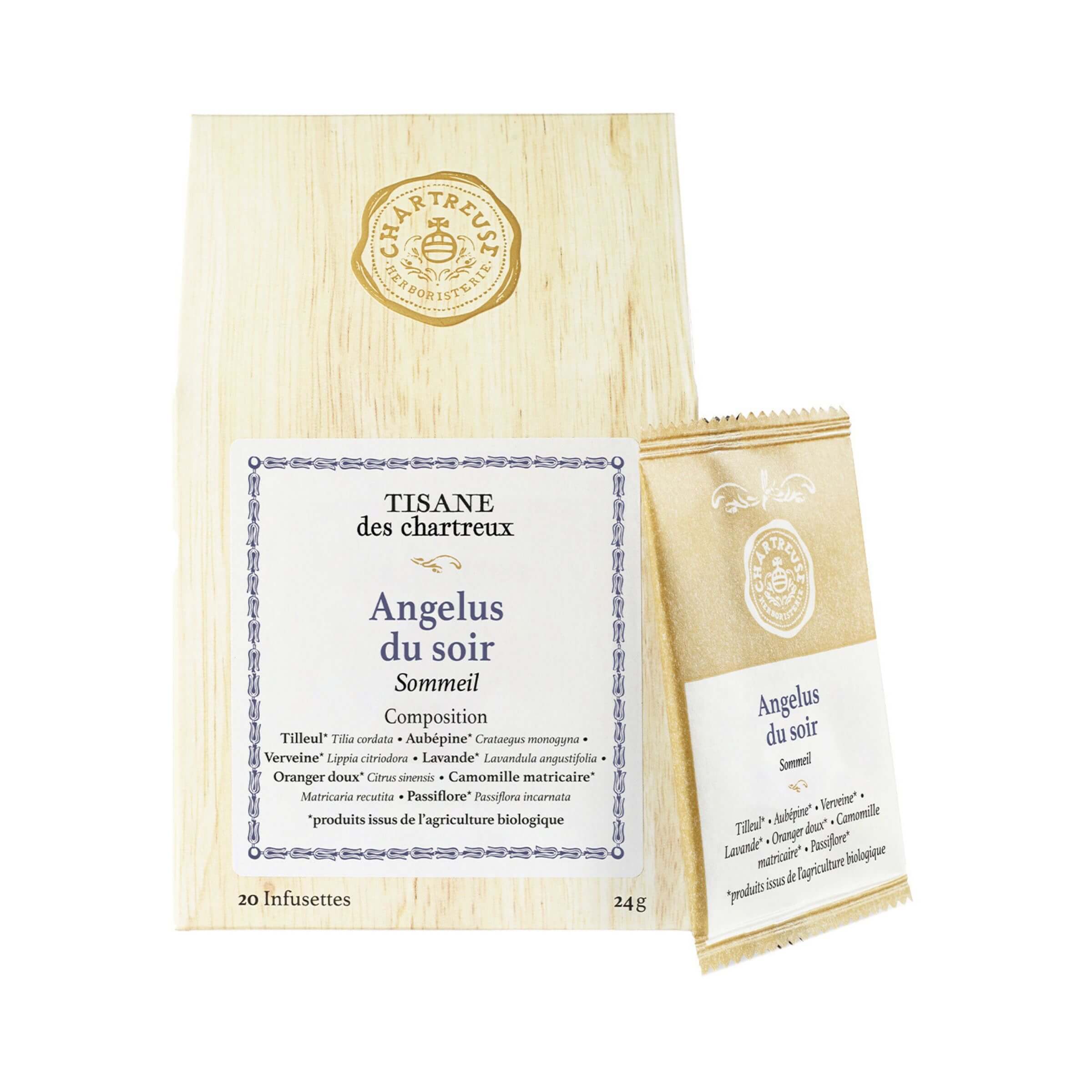 Tisanes des Chartreux Angelus du Soir Tisana Bio 20 Bustine da 24 gr