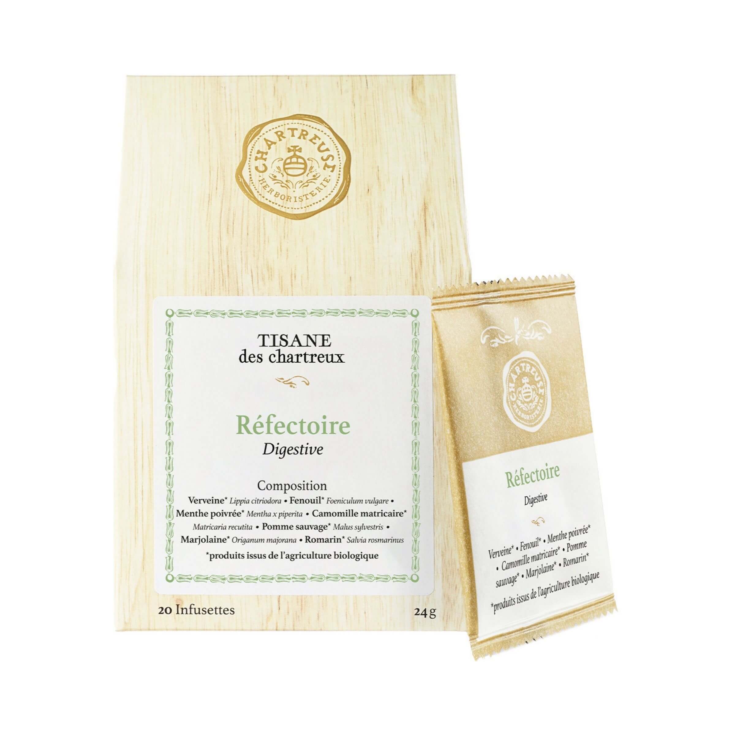 Tisanes des Chartreux Réfectoire Tisana Bio 20 Bustine da 24 gr