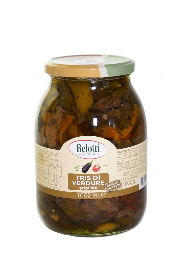 BELOTTI VASO TRIS DI VERDURE GRIGLIATE 1062ml