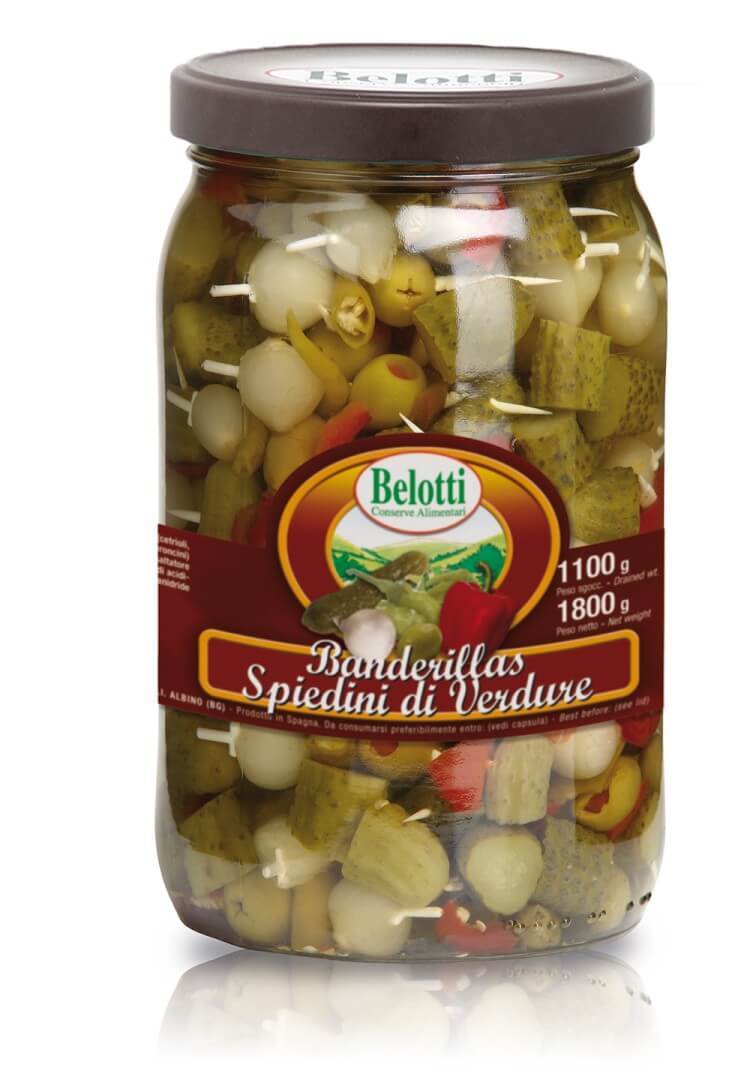 BELOTTI VASO SPIEDINI VERDURA BANDERILLAS 2020 ml