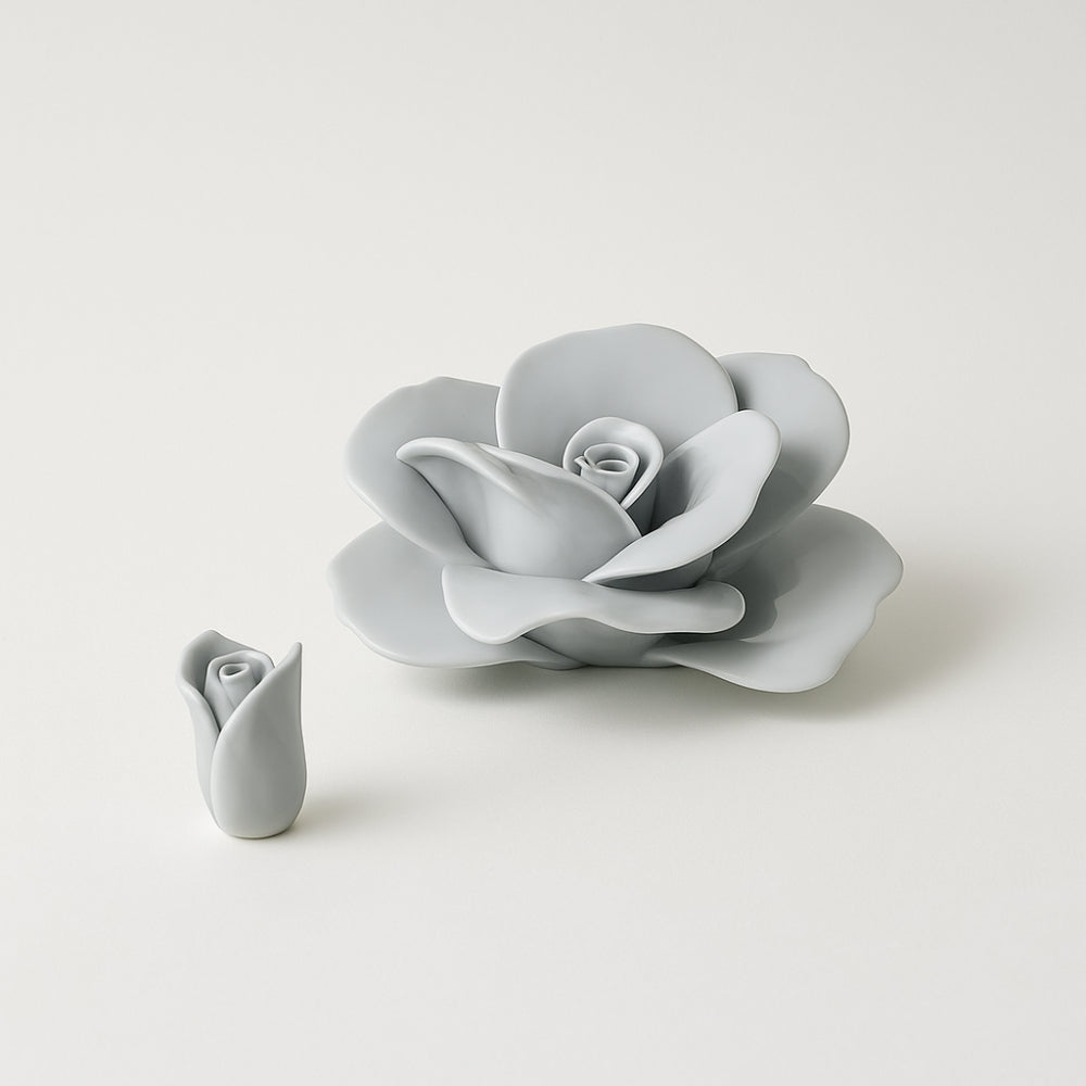 Dea Capodimonte Rosa Porta Candela Grigio 13 cm