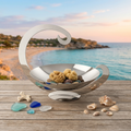 Elleffe Design Centrotavola Alzata Acciaio Inox Moderno 30 cm