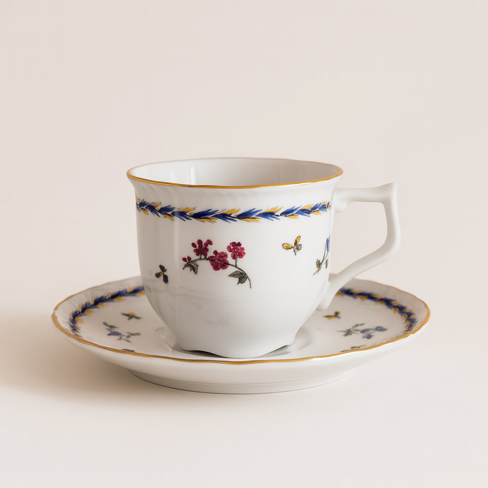 Atelier Sarti Set 14pz Tazzine Caffè Germogli Blu