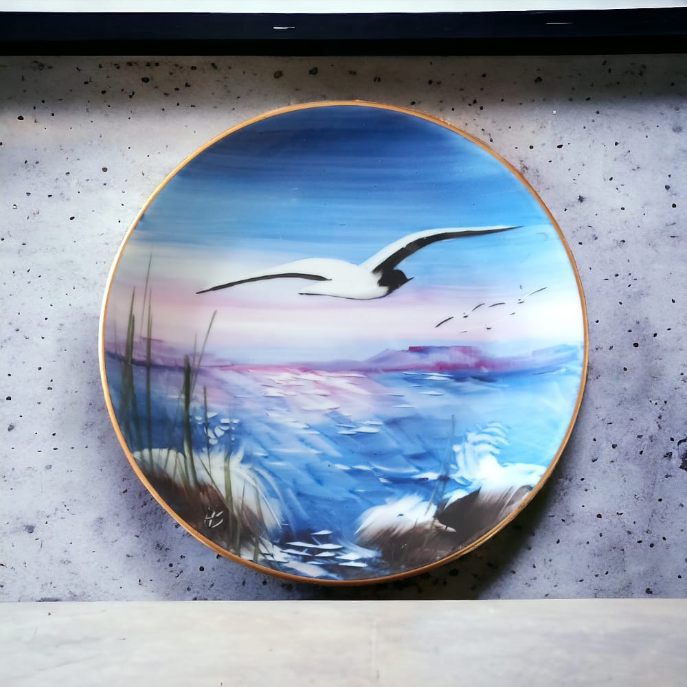 La Galleria Piatto Decorativo Gabbiano all’Alba Porcellana Ø19 cm