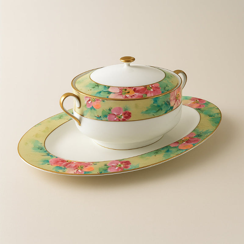 Narumi Decoro Louvre Servizio Tavola Bone China Edizione Limitata