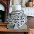 Negò – Porta Bicchieri Albero della Vita in Metallo Grigio (H.9x11 cm)