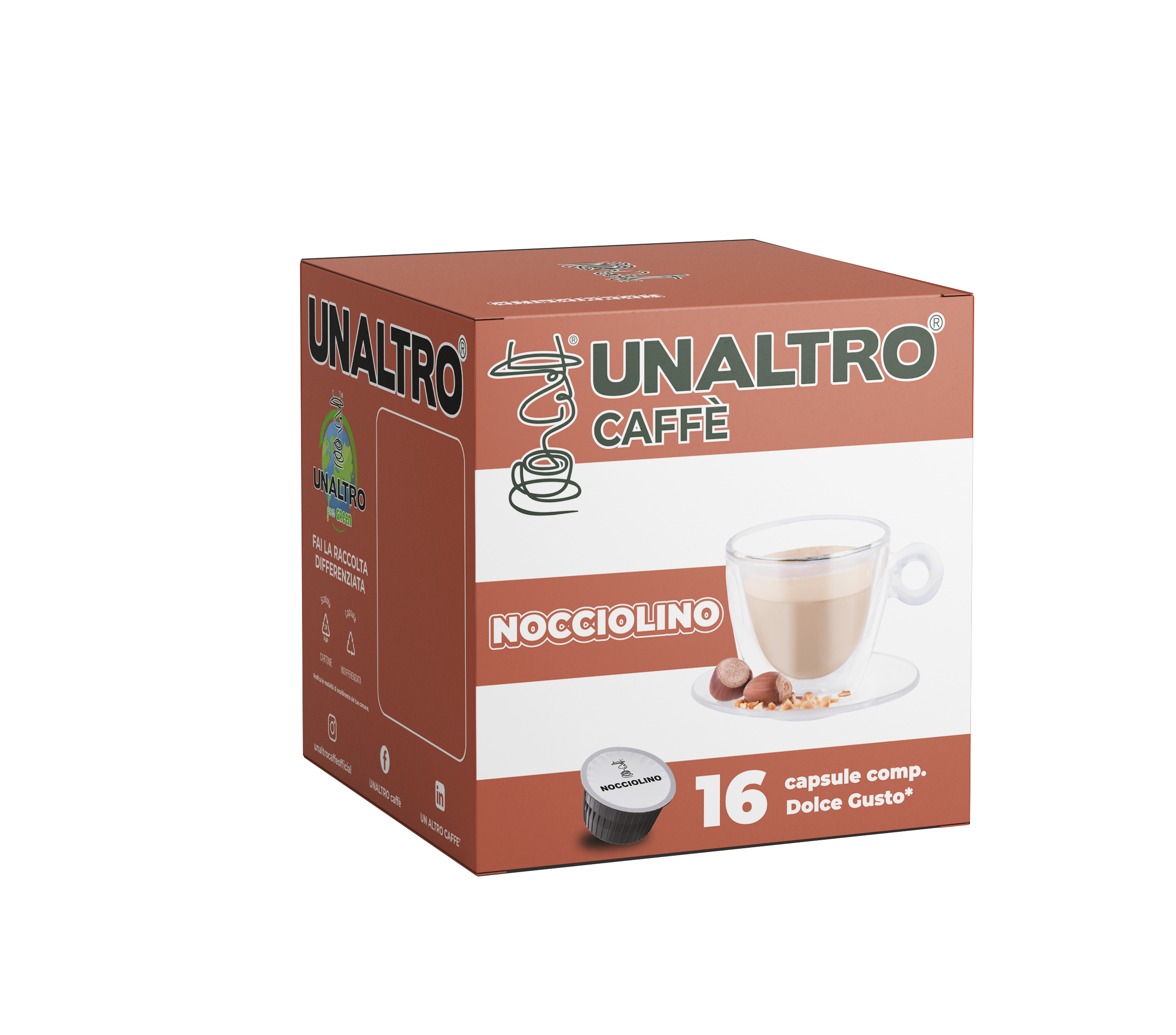16 CAPSULE DOLCE GUSTO® UNALTRO CAFFE MISCELA NOCCIOLINO.