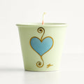 Ser Porta Candela Profumata Cuore Avion Porcellana Capodimonte 6x7 cm