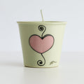 Ser Porta Candela Profumata Cuore Rosa Porcellana Capodimonte 6x7 cm