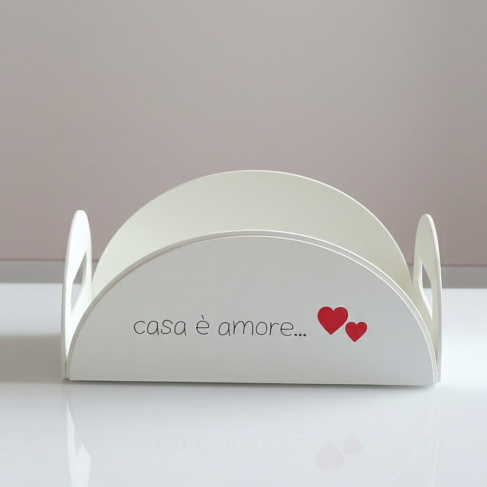 Negò Portabicchieri in Metallo con Cuore 17x8,5 cm