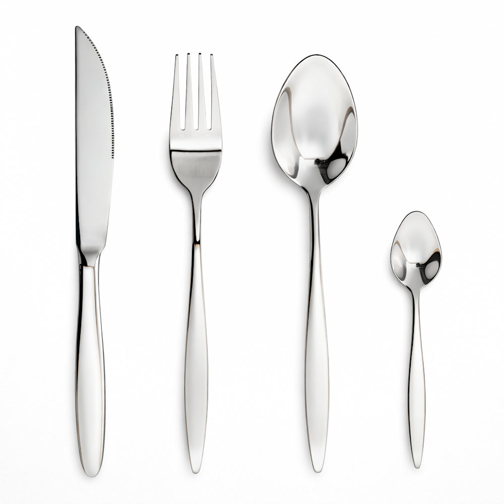 Brandani Set Posate Stretch Inox 18/0 Lucido 24 Pezzi