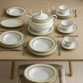 Atelier Sarti Set Tavola 34 pz Damasco Verde Oro 24 kt