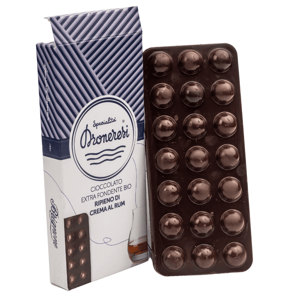 Droneretta - Tavoletta di cioccolato fondente ripiena di cioccolato al rhum - 90 g