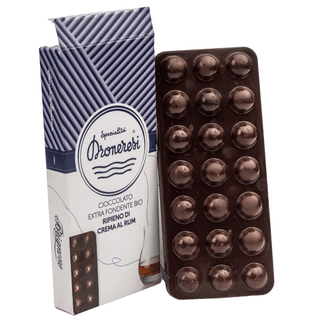 Droneretta - Tavoletta di cioccolato fondente ripiena di cioccolato al rhum - 90 g