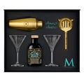 Mazzetti d'Altavilla Momento Martini Kit con Gin Black Edition 50 cl 2 Bicchieri Boston Shaker e Strainer