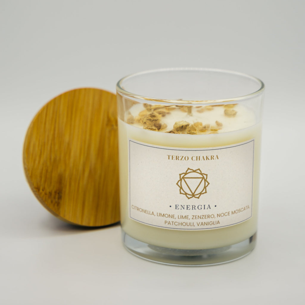 Candela Energia Terzo Chakra - Limone e Zenzero