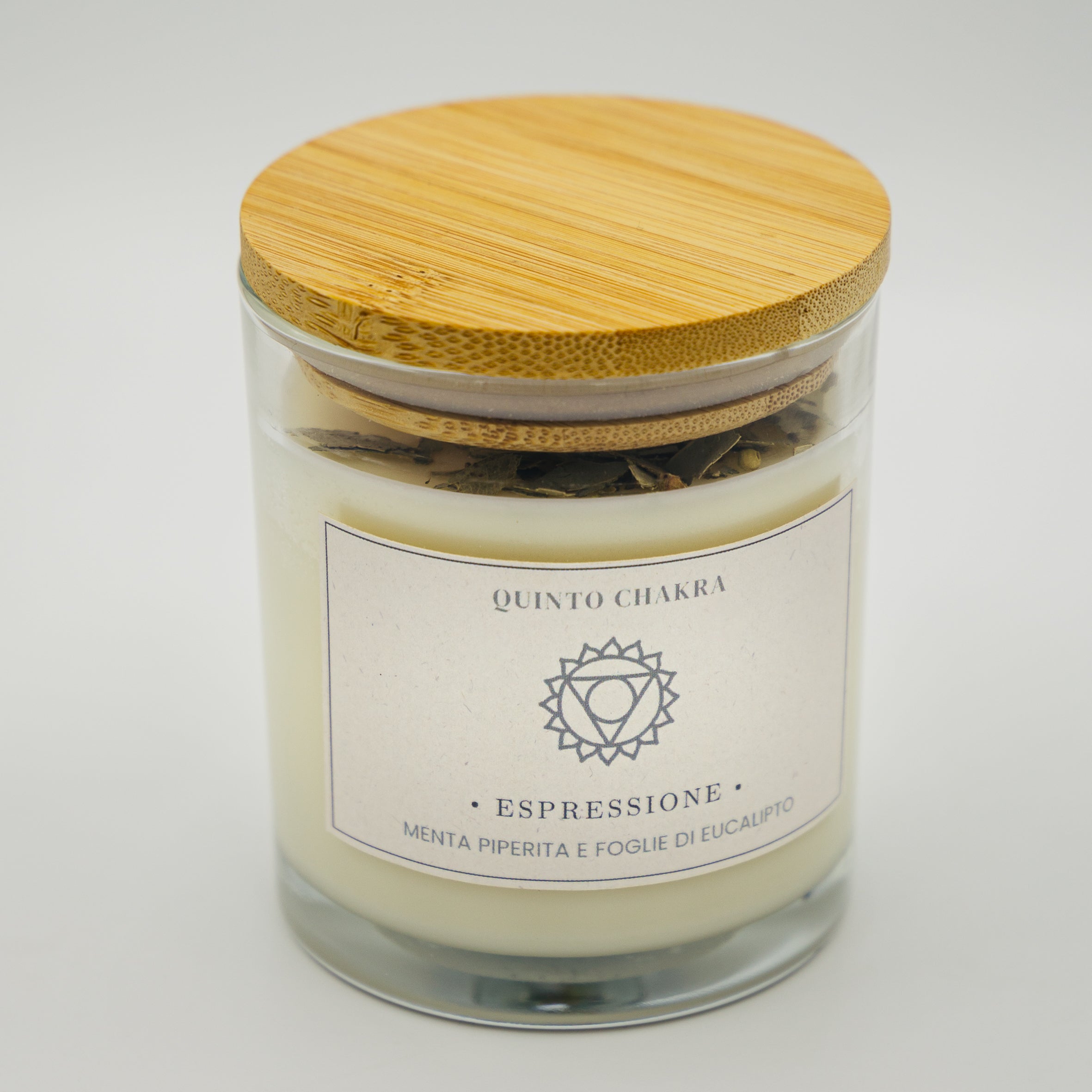 Candela Espressione Quinto Chakra - Menta e Eucalipto