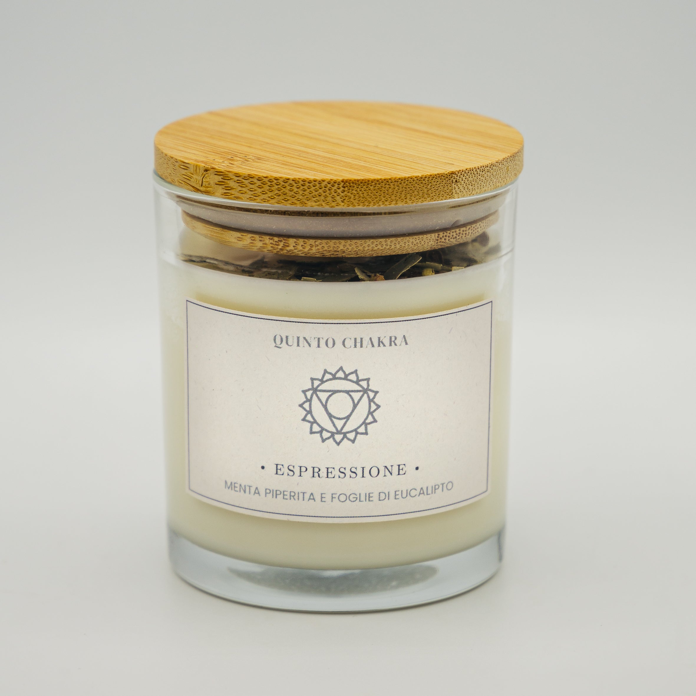 Candela Espressione Quinto Chakra - Menta e Eucalipto
