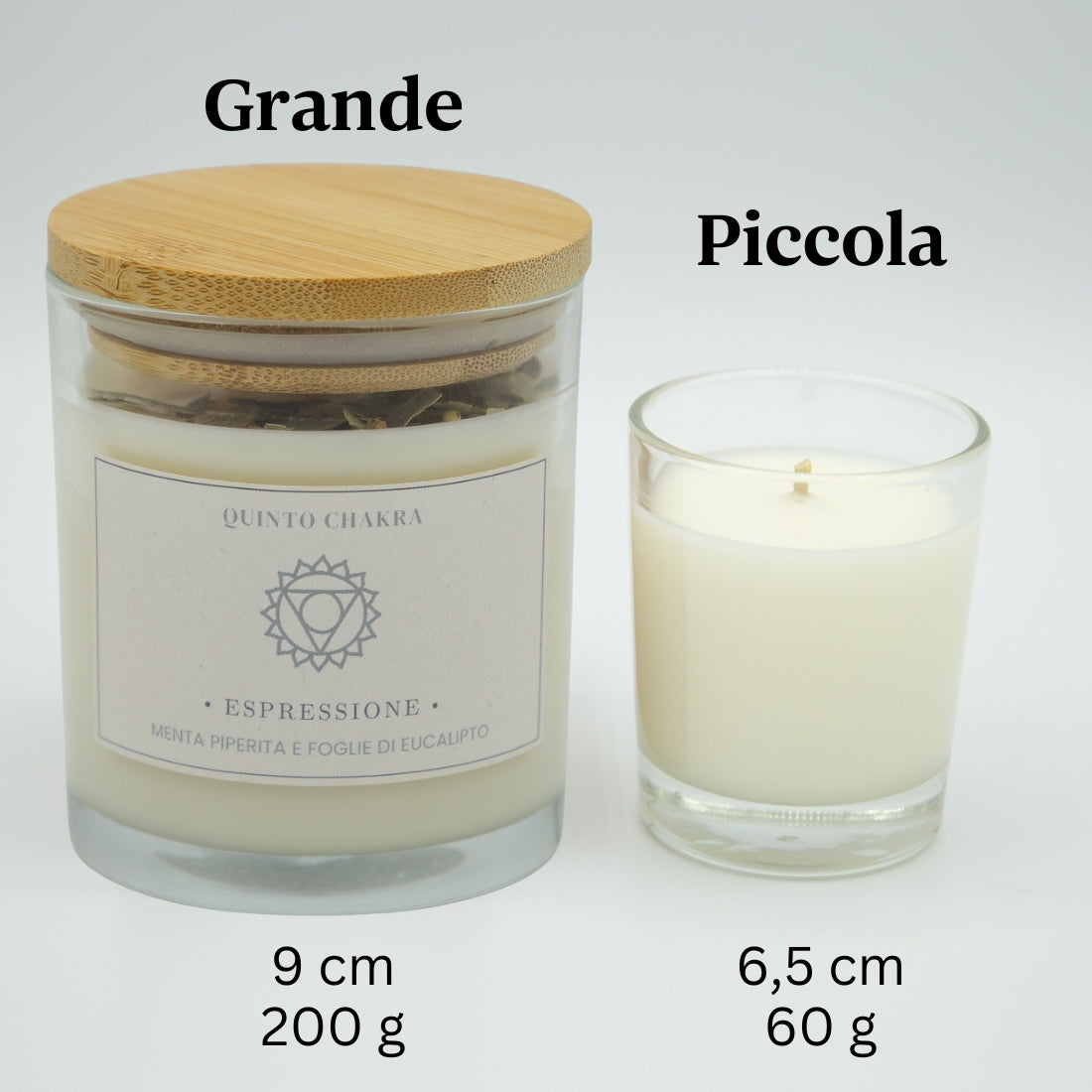 Candela Espressione Quinto Chakra - Menta e Eucalipto