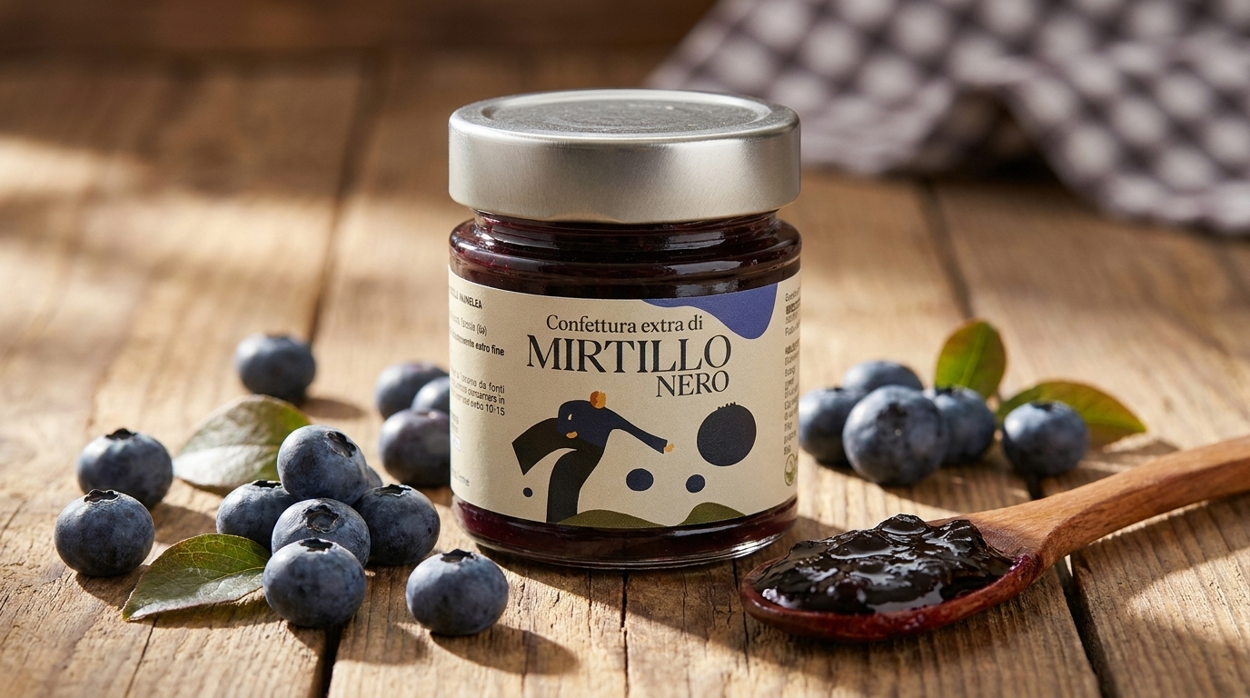 Confettura Extra di Mirtillo Nero Artigianale - Senza Conservanti