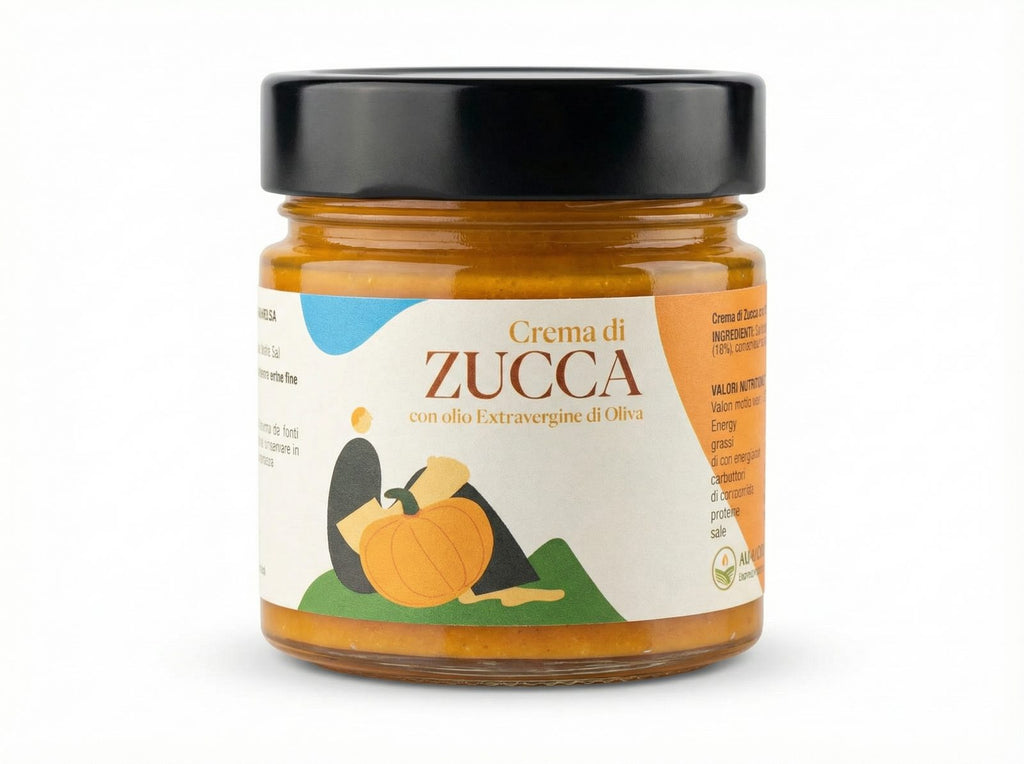 Crema di Zucca con Olio EVO Artigianale - Antipasto Mediterraneo
