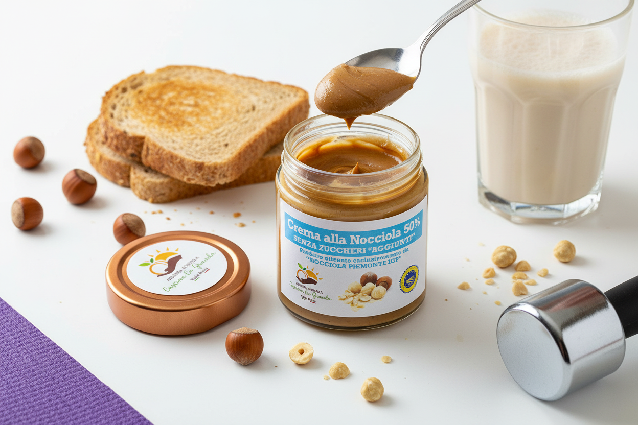 Crema Nocciola 50% Senza Zuccheri aggiunti - Nocciole Piemonte IGP
