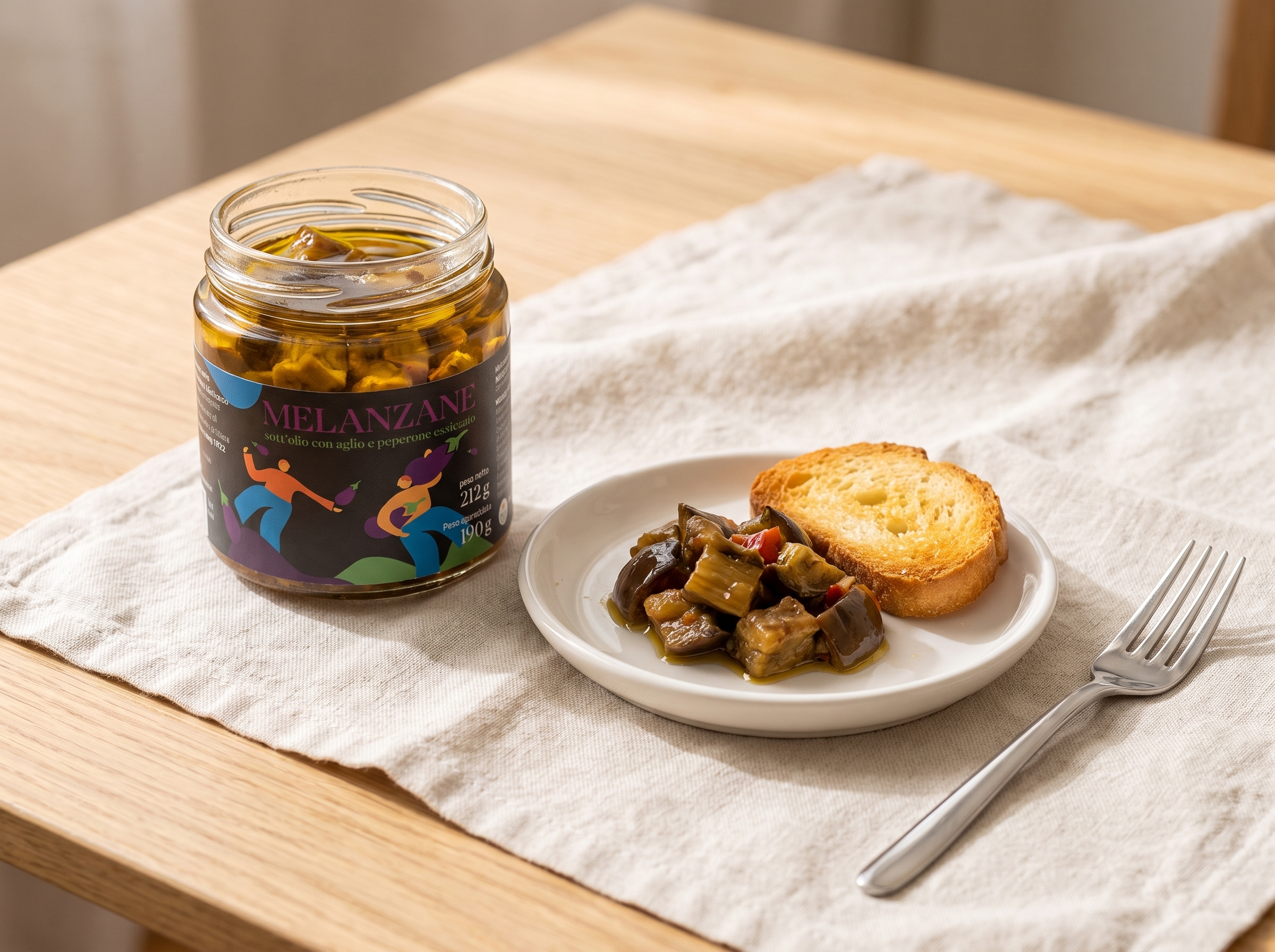 Melanzane Sott'Olio EVO Artigianali - Antipasto Tradizionale