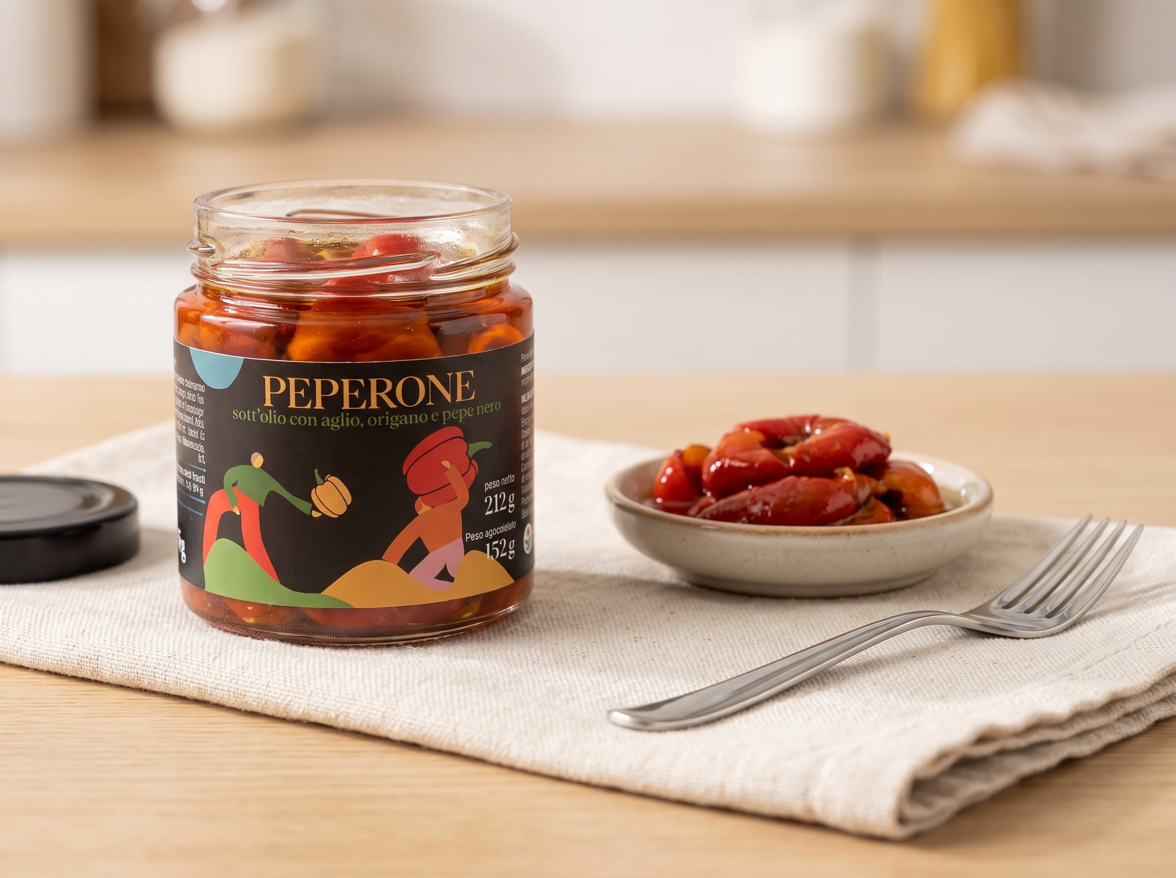 Peperoni Sott'Olio EVO Artigianali - Antipasto Mediterraneo