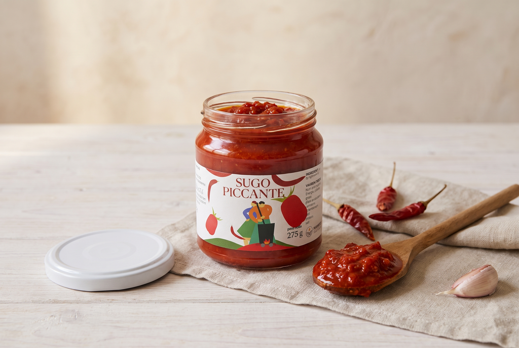Sugo all'Arrabbiata Artigianale - Piccante, con Peperoncino e Olio EVO
