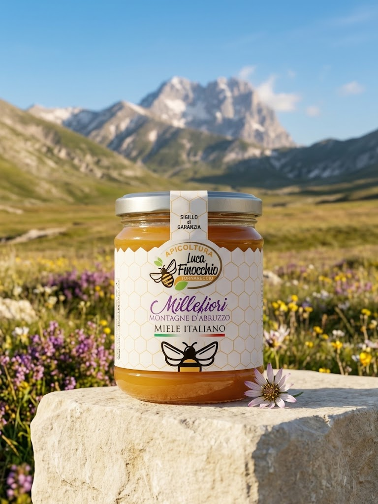 Miele Millefiori Montagne d'Abruzzo 500g Apicoltura Luca Finocchio