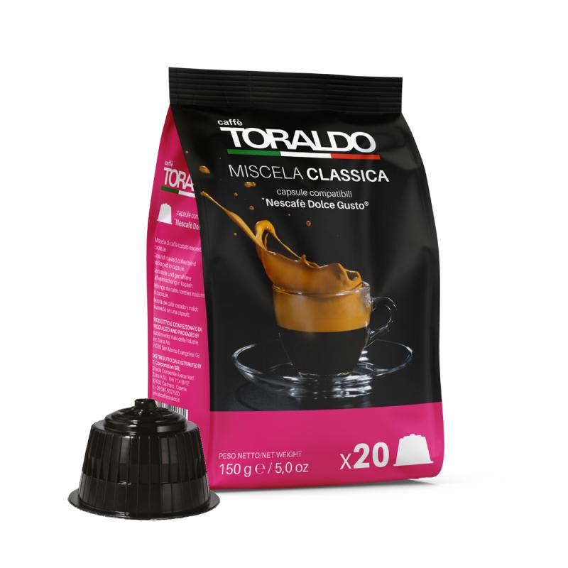 Caffè Toraldo Miscela Classica - 20 Capsule Compatibili Dolce Gusto