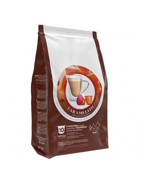 Caramelito - Caffè Latte al Caramello 10 Capsule Compatibili Nespresso