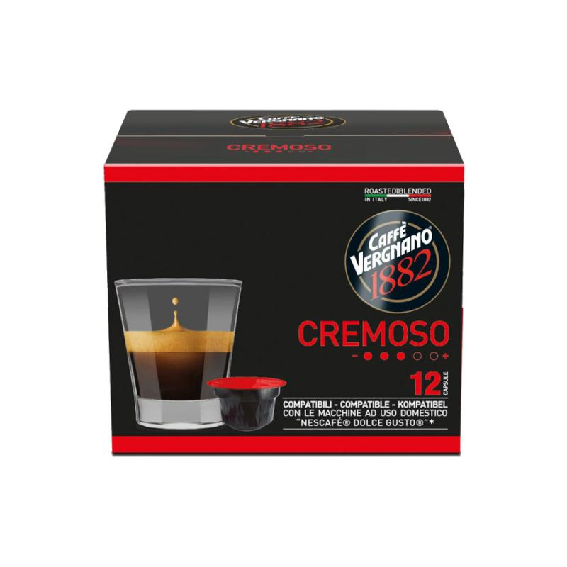 Caffè Vergnano 1882 Cremoso - 12 Capsule Compatibili Dolce Gusto
